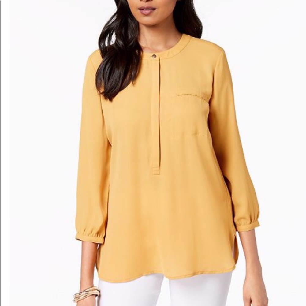 Pleated-Back Blouse